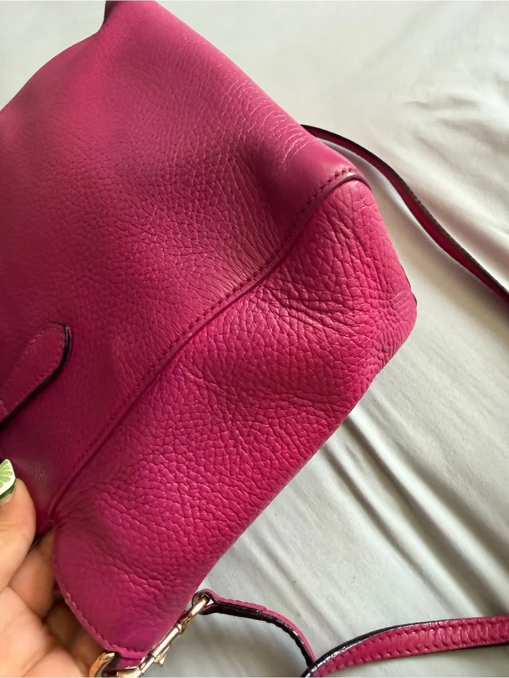 Gucci Fuchsia Leather Satchel with Detachable Strap